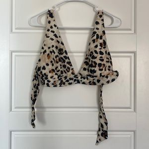 Aerie Cheetah Triangle Bikini Top